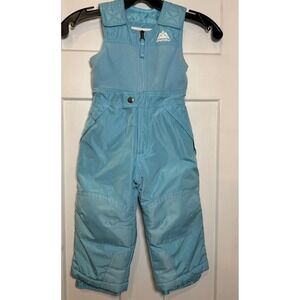 Snozu Toddler 2T Light Blue Insulated Snow Bib Overalls Fleece Top SF23C45